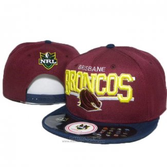 NRL Snapback Casquette Brisbane Broncos Marron Jaune