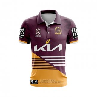 Maillot Polo Brisbane Broncos Rugby 2024 Domicile