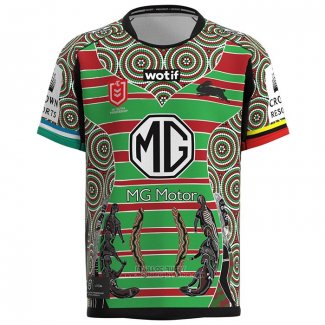 Maillot South Sydney Rabbitohs Rugby 2023 Indigene Vert